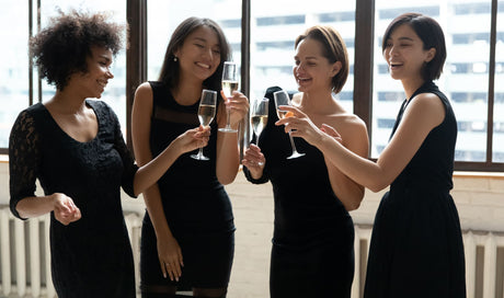 Four women celebrating the upcoming nuptials.